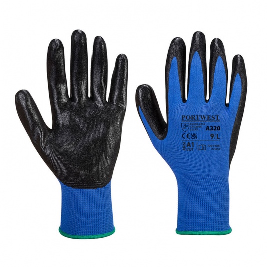 Portwest Dexti-Grip A320BL Nitrile Foam Coated Blue Gloves